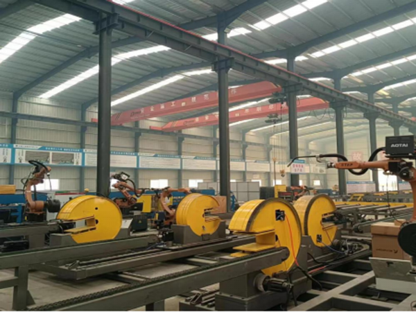 七臂機器人鋼拱架焊接生產(chǎn)線（可訂制）